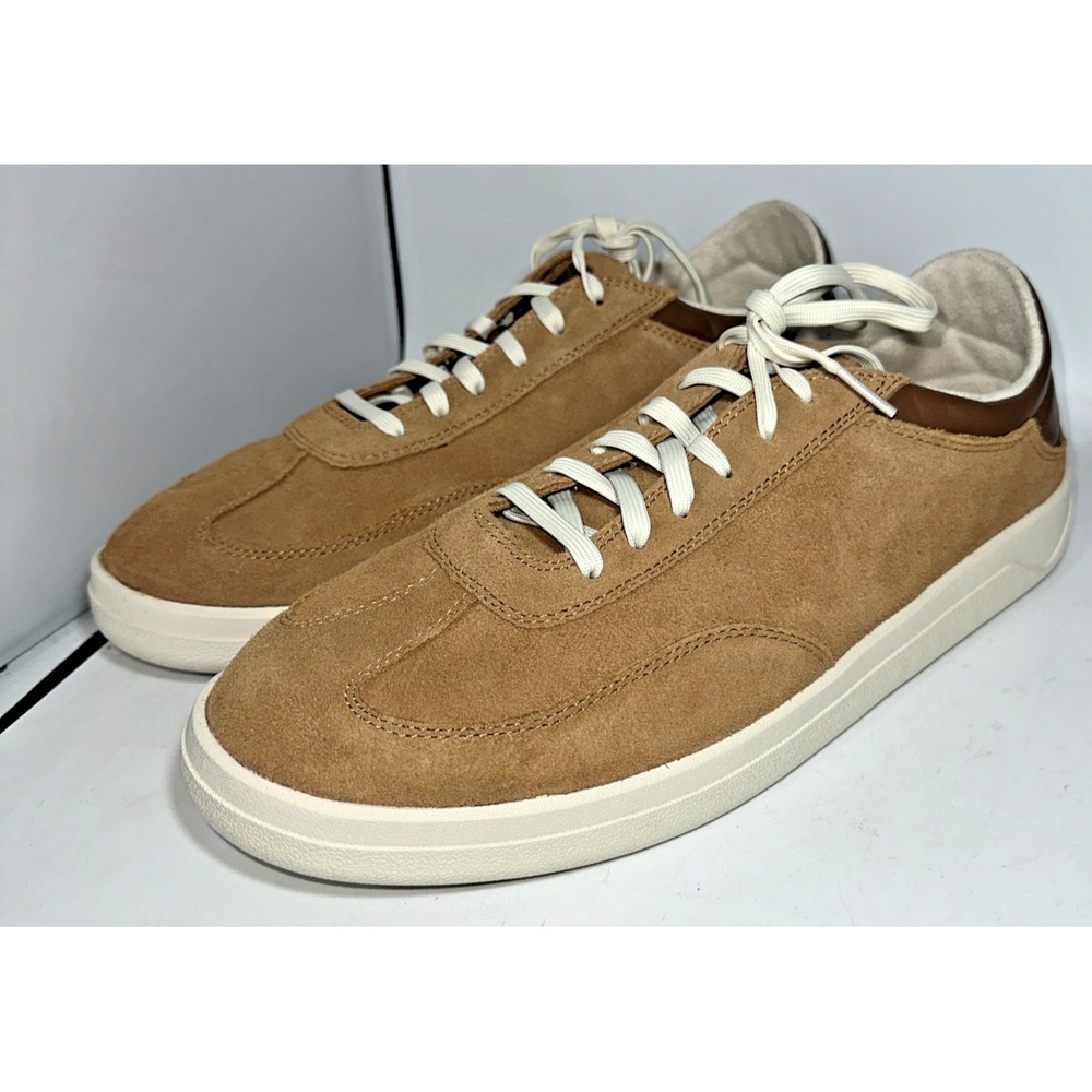 OluKai Punini Suede‎ Sneakers Men's Size 12 Tan Toffee Casual Comfort Shoes New